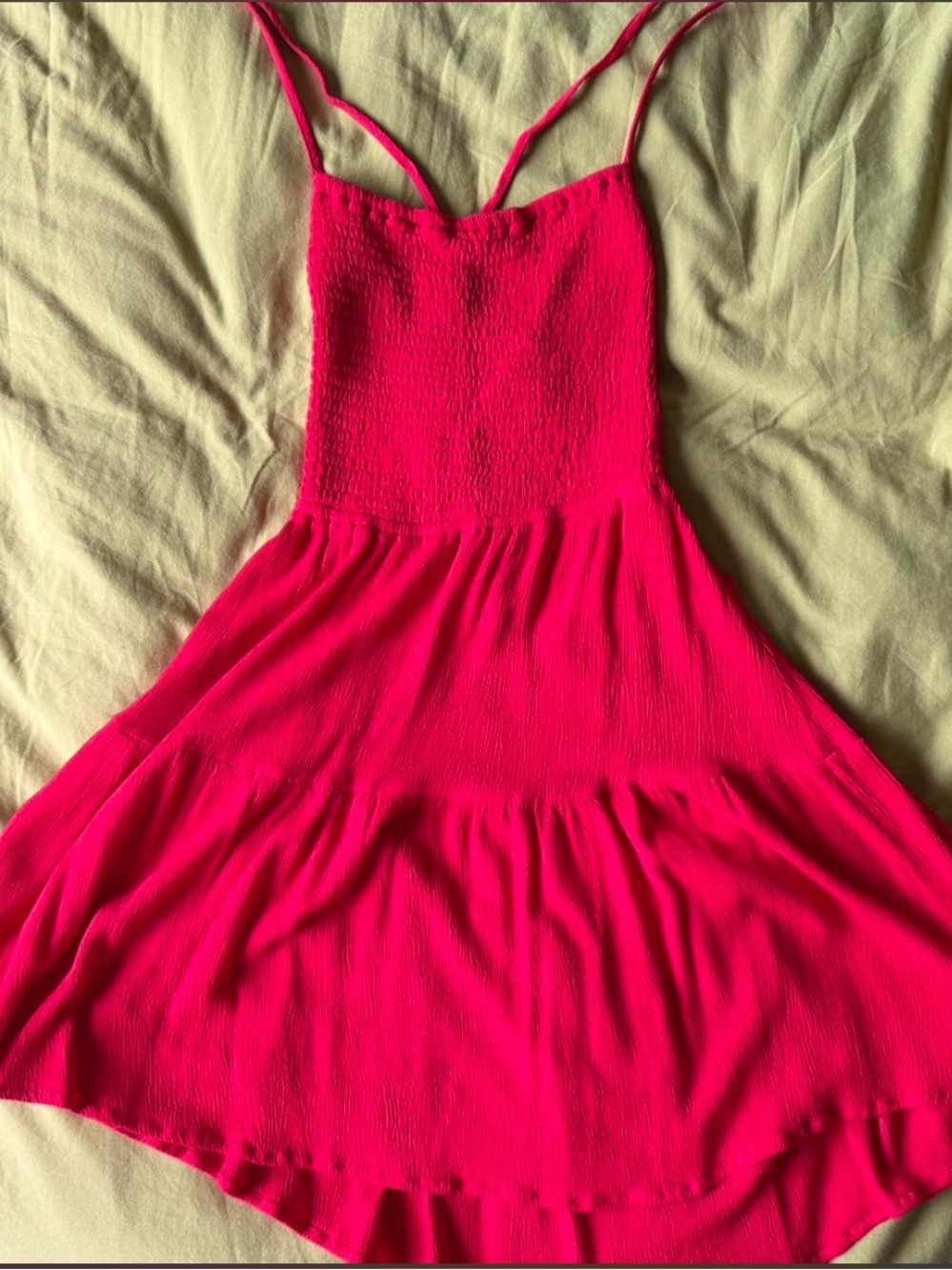 Halara Red Lace-Up Back Sundress